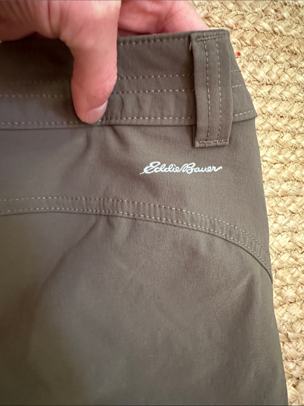 Eddie Bauer First Ascent Wmn Hiking Pants Sz 6 Gray Olive Stretch Trail Outdoor - Picture 5 of 10